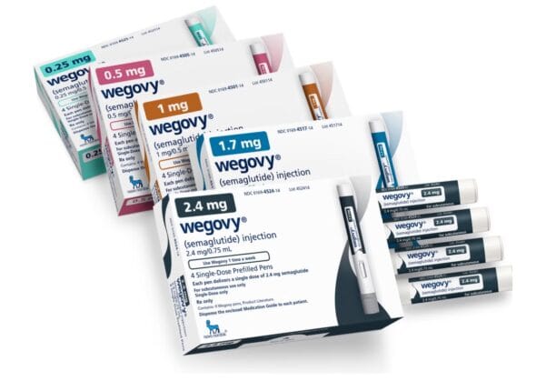 A package of weepy tablets on a white background - Wegovy, shortage.