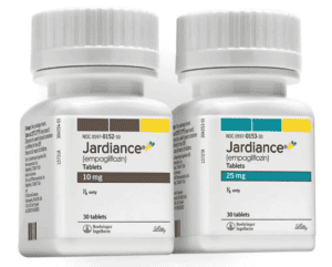 Where to find affordable jardiance bottles on a white background.
