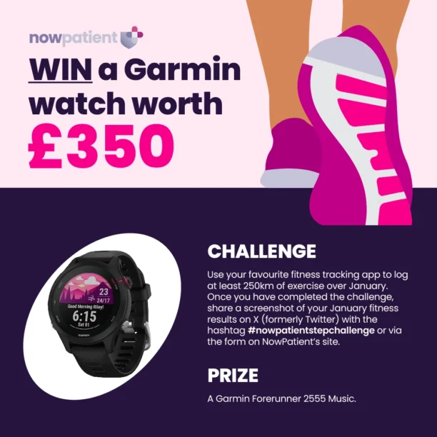 Participate in the important Step Challenge and win a garmin watch worth £500.
