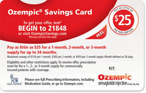 Ozempic savings card